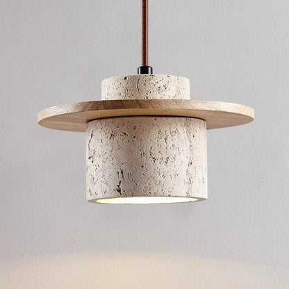 Natuurlijke Travertijn Hanglamp - LED Dimbaar