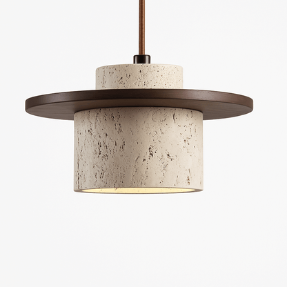 Natuurlijke Travertijn Hanglamp - LED Dimbaar