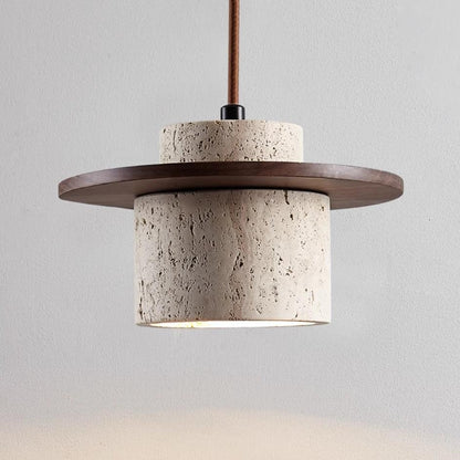 Natuurlijke Travertijn Hanglamp - LED Dimbaar