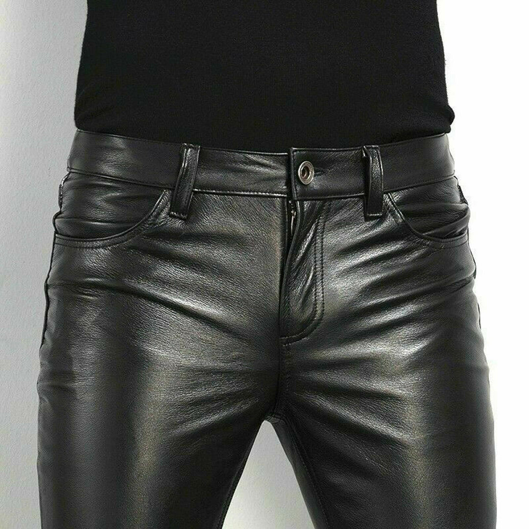 Nevard PU Leren Skinny Broek Heren