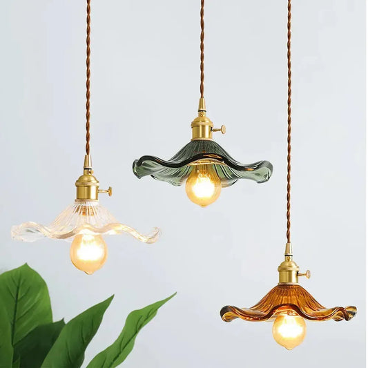 Nicola Hanglamp - Glas Met Bloemrijke Ontwerp
