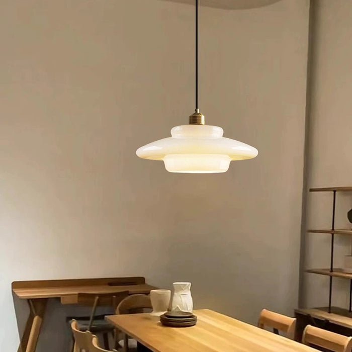 Nives Glazen Hanglamp Melkwit - Verstelbare Ophanglengte
