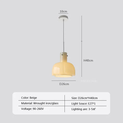 MedievalSimplicity - Glazen Hanglamp voor Tijdloze Elegantie