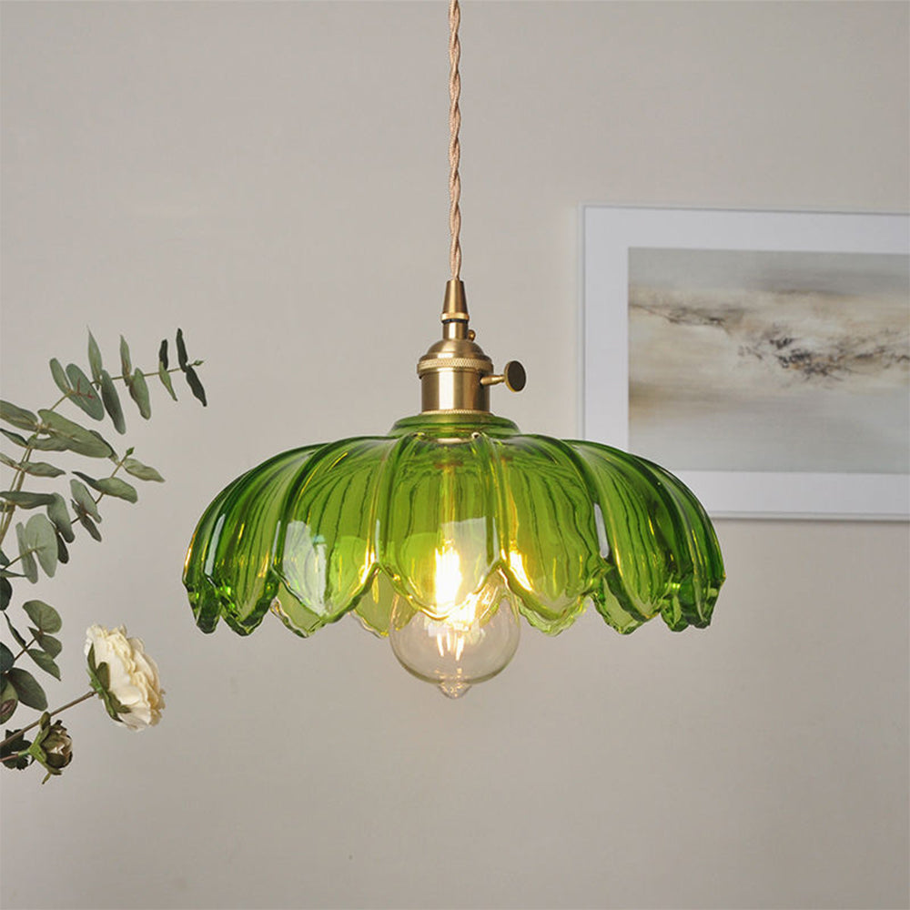 VINTAGE BLOEM Hanglamp – Glazen Plafondlamp