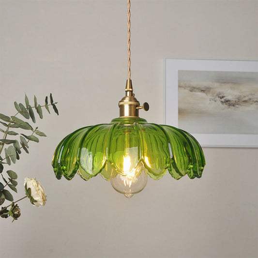 VINTAGE BLOEM Hanglamp – Glazen Plafondlamp