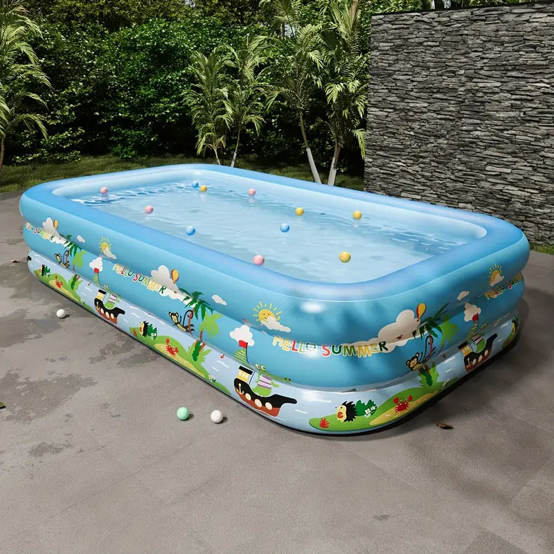Opblaasbaar Kinderzwembad met Glijbaan en Kleuren
