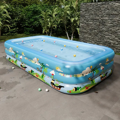 Opblaasbaar Kinderzwembad met Glijbaan en Kleuren