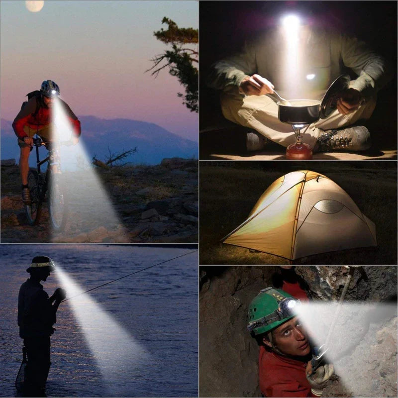 Oplaadbare Waterdichte LED Hoofdlamp 2000 Lumen