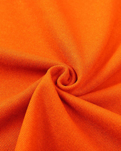 Oranje Herenpolo met Contrasterende Details