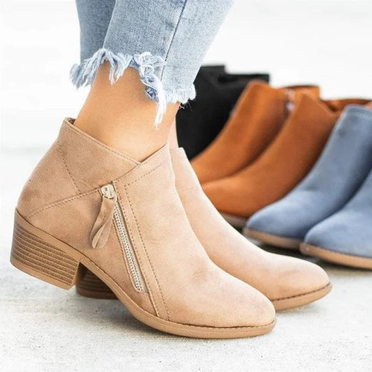 Orthopedische Leren Dames Enkellaarzen Comfort