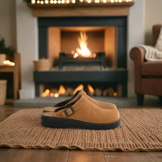 Orthopedische Leren Damespantoffels Comfort Plus