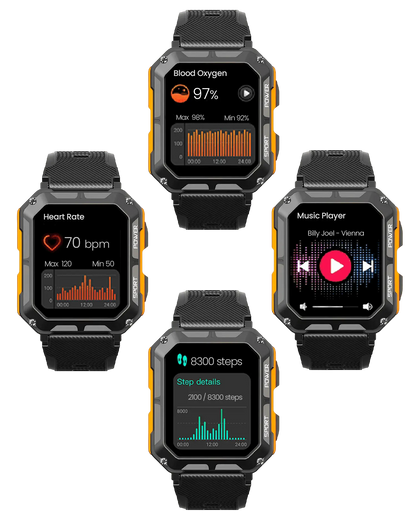Outdoor Smartwatch 5ATM met Gezondheidsfuncties