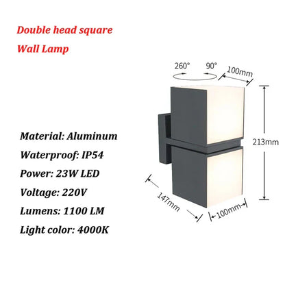 HydroGuard – Waterdichte LED Wandlamp voor Duurzame Buitenverlichting