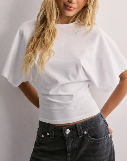 Oversized T-shirt met Brede Mouwen