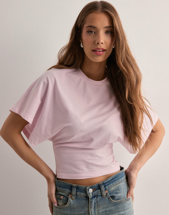 Oversized T-shirt met Brede Mouwen