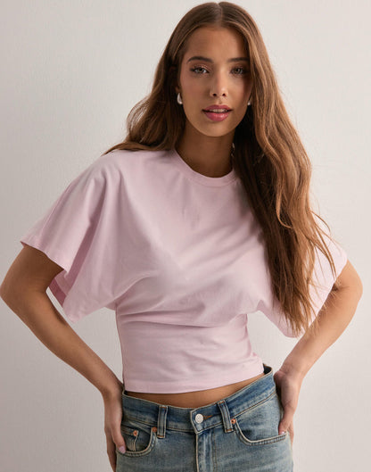 Oversized T-shirt met Brede Mouwen