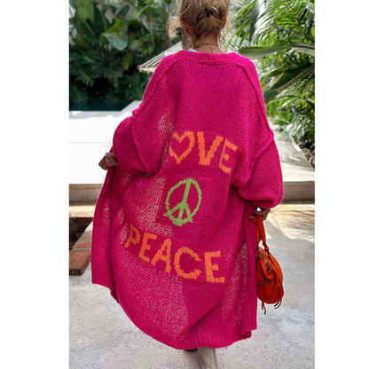 Peace Cardigan Dames - Stijlvol Ibiza Design