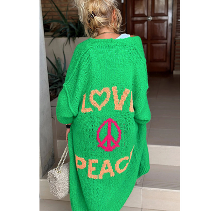 Peace Cardigan Dames - Stijlvol Ibiza Design