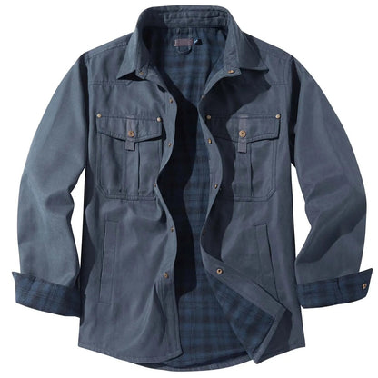 Plus Size Heren Flanellen Ruitjas Met Capuchon