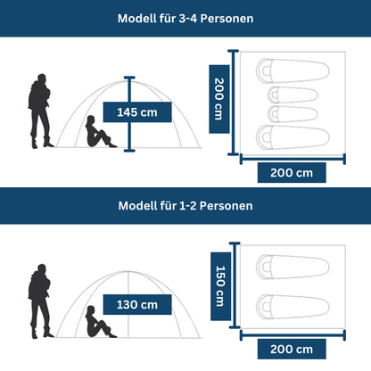 Popup Tent - Snel Opzetbaar 2-3 Persoons