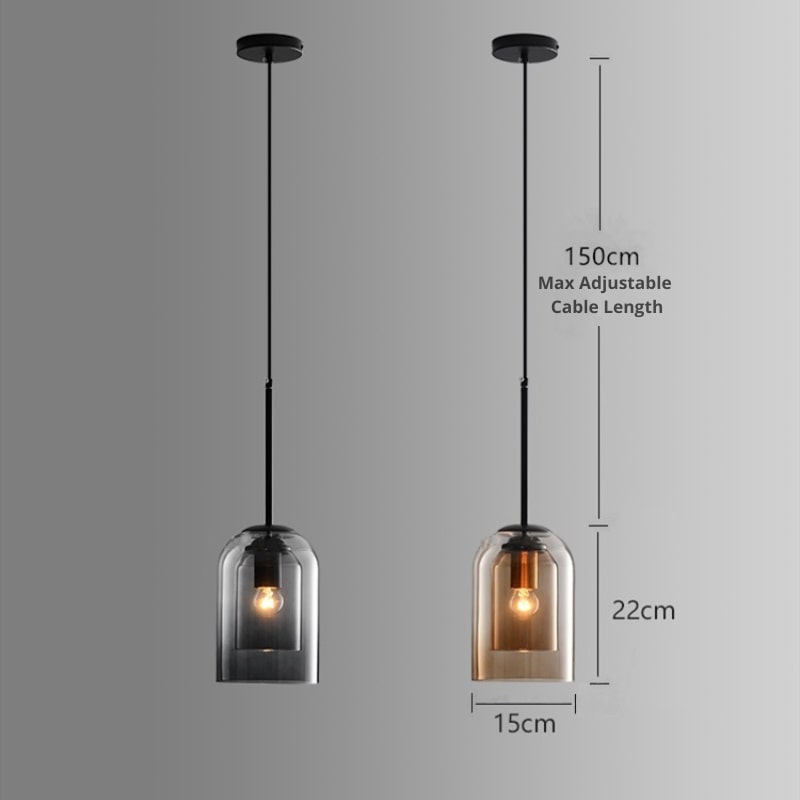 MicaRetro™ – Mid-Century Hanglampen met Dubbel Glas