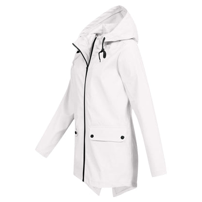 Presca Dames Regenjas Lang Met Capuchon