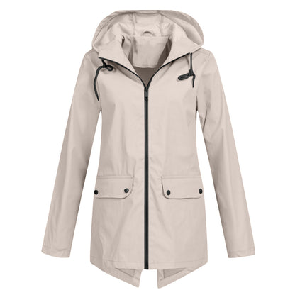 Presca Dames Regenjas Lang Met Capuchon