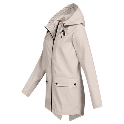 Presca Dames Regenjas Lang Met Capuchon
