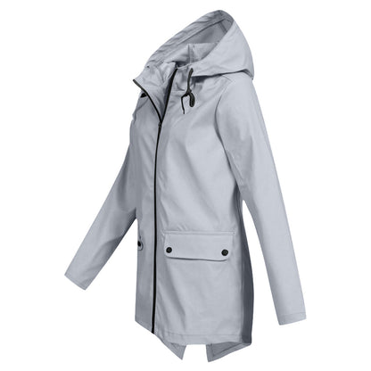 Presca Dames Regenjas Lang Met Capuchon