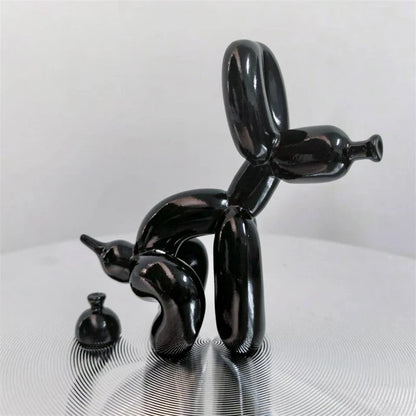 PuppyBalloon - Speelse Hars Hond Sculptuur