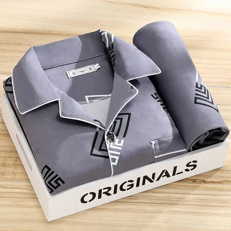 Pyjama Set met Overhemd en Knoopjes Rex