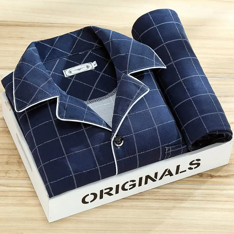 Pyjama Set met Overhemd en Knoopjes Rex