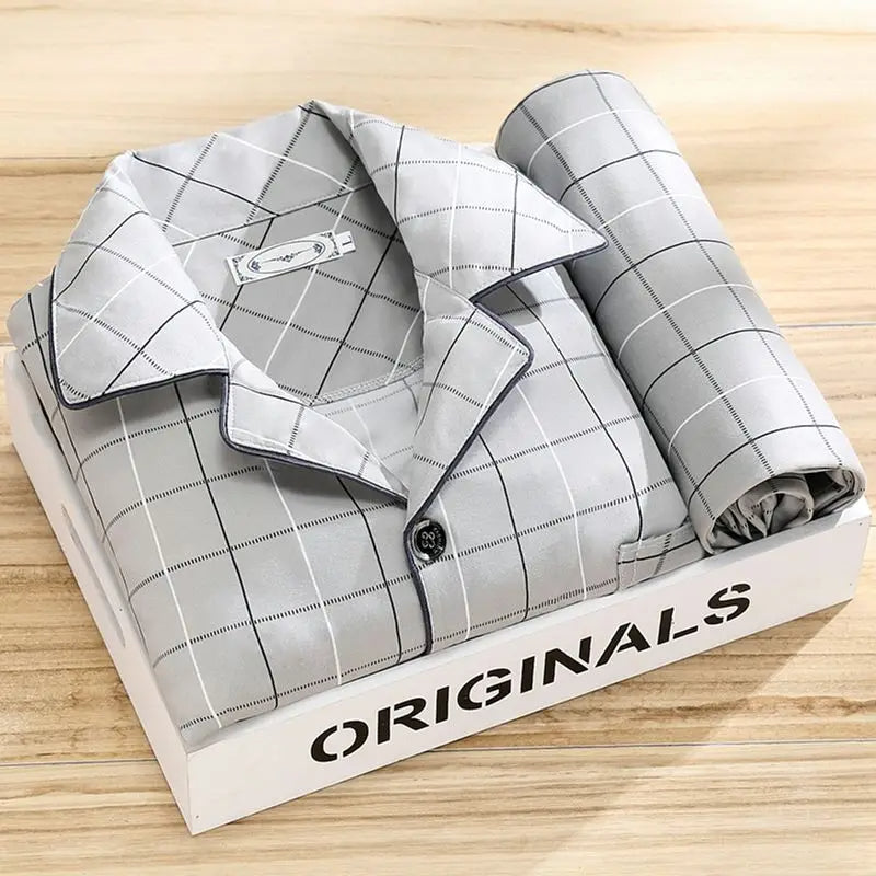 Pyjama Set met Overhemd en Knoopjes Rex