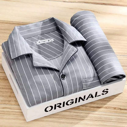 Pyjama Set met Overhemd en Knoopjes Rex
