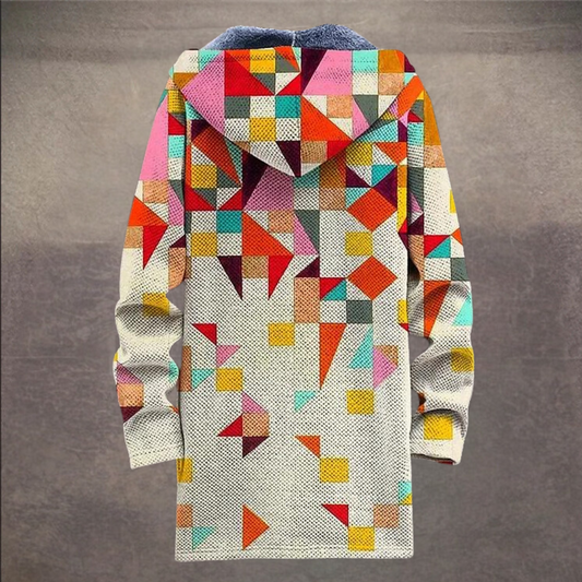 Retro Colorblock Herenvest met Moderne Twist