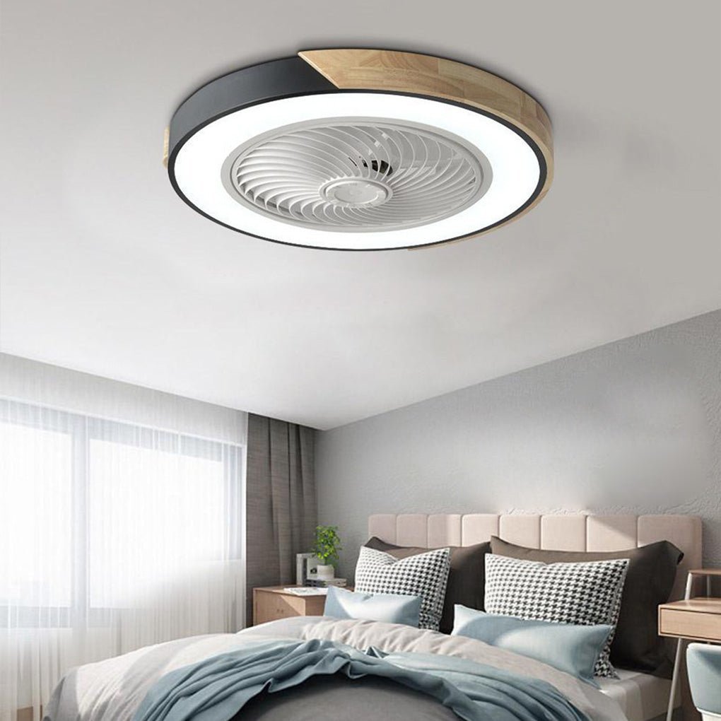 Riccardo Bladloze Ventilator - LED Plafondlamp Wit