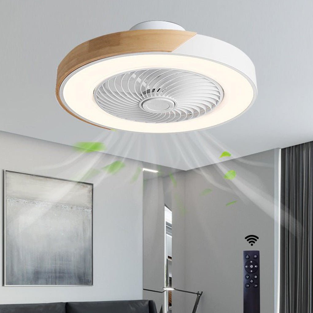 Riccardo Bladloze Ventilator - LED Plafondlamp Wit