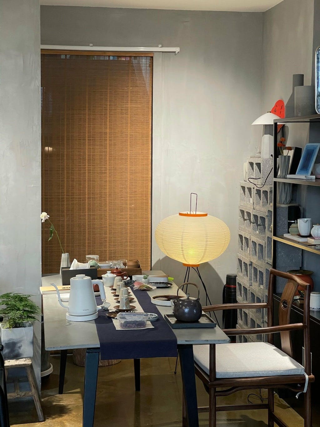 Rijstpapieren Vloerlamp met Tripod Frame