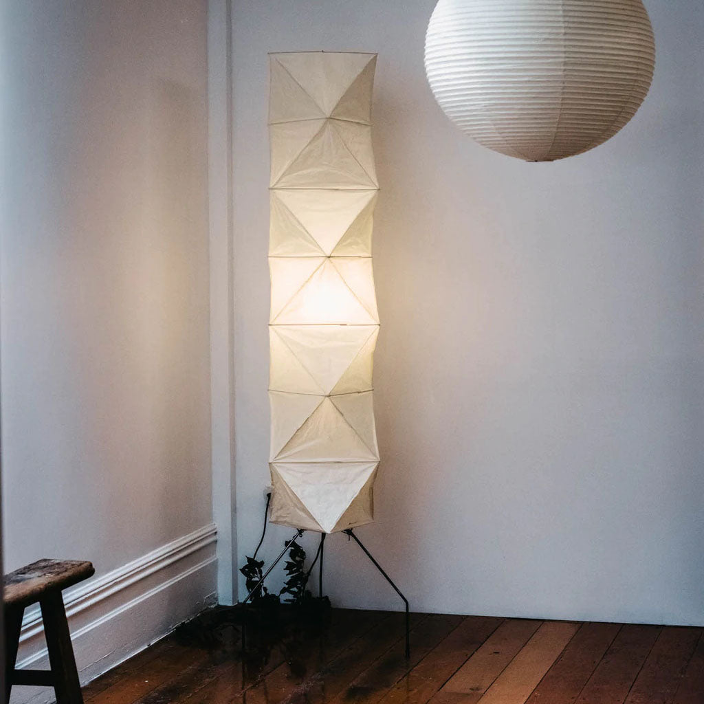 Rijstpapieren Vloerlamp met Tripod Frame