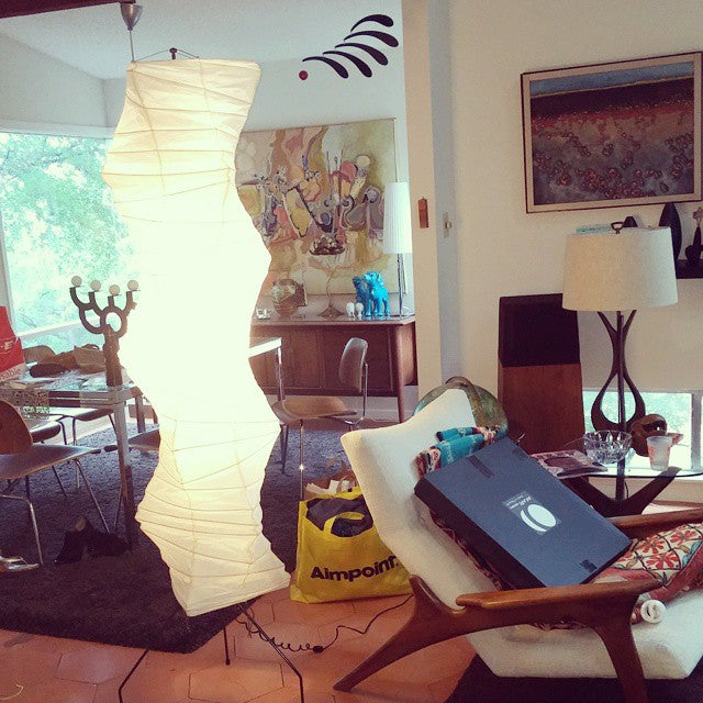 Rijstpapieren Vloerlamp met Tripod Frame