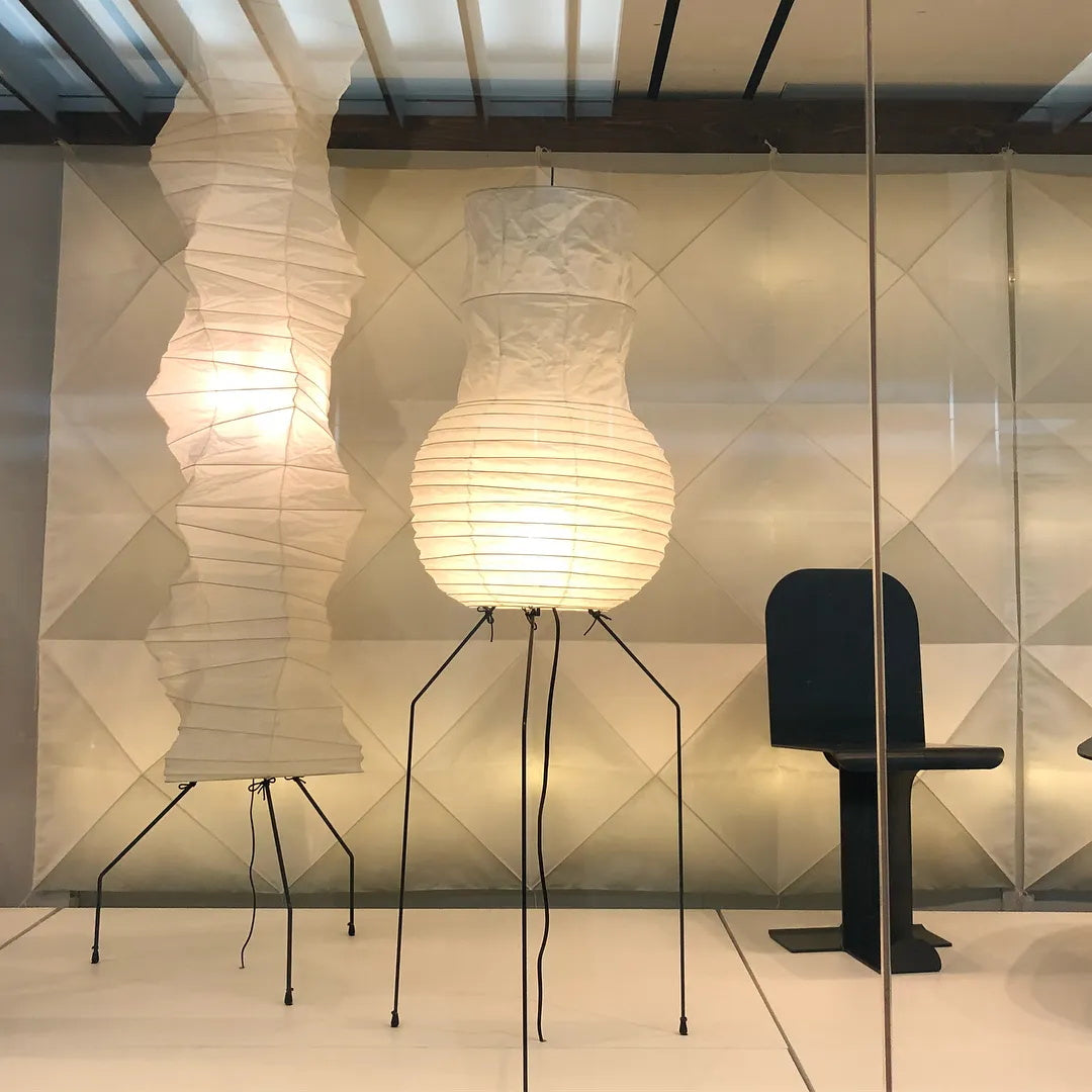 Rijstpapieren Vloerlamp met Tripod Frame
