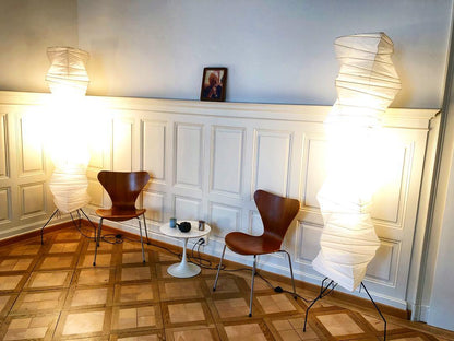 Rijstpapieren Vloerlamp met Tripod Frame