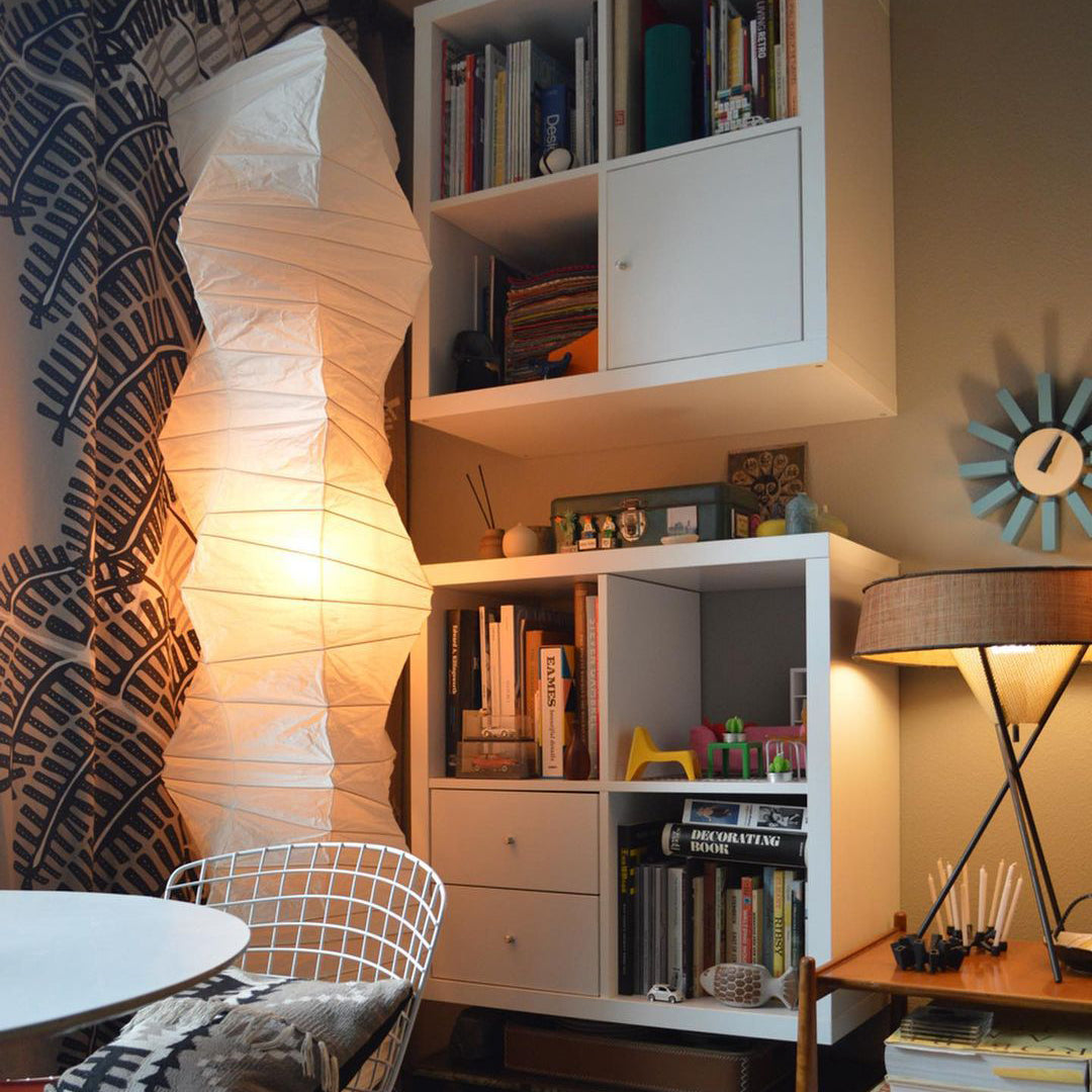 Rijstpapieren Vloerlamp met Tripod Frame