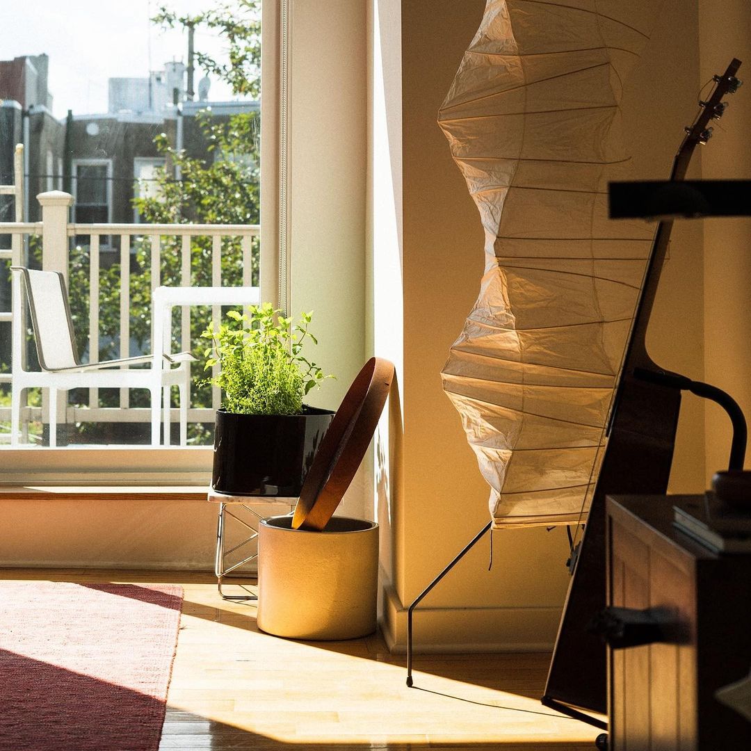 Rijstpapieren Vloerlamp met Tripod Frame