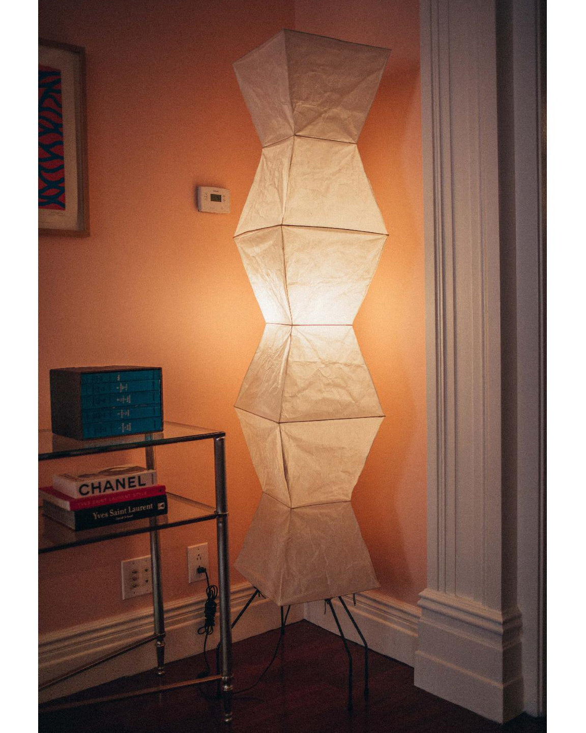 Rijstpapieren Vloerlamp met Tripod Frame