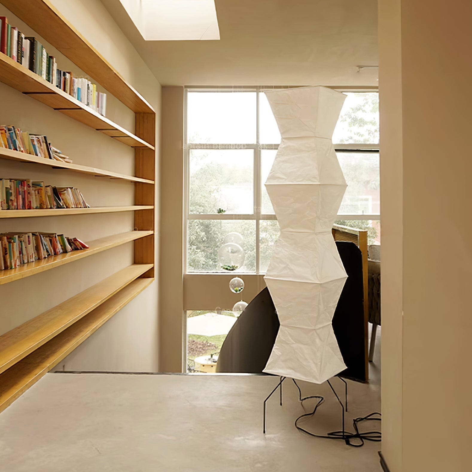 Rijstpapieren Vloerlamp met Tripod Frame