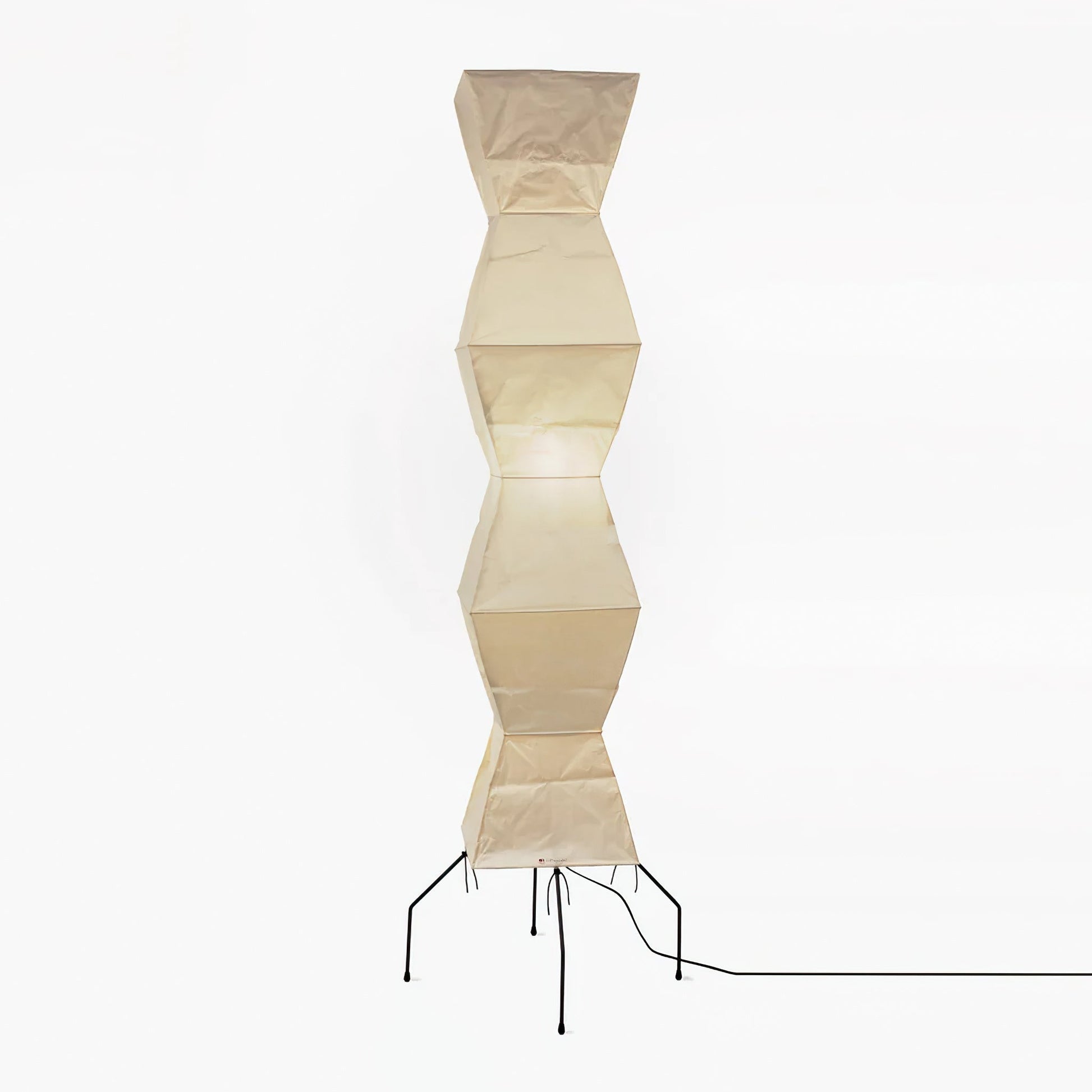Rijstpapieren Vloerlamp met Tripod Frame