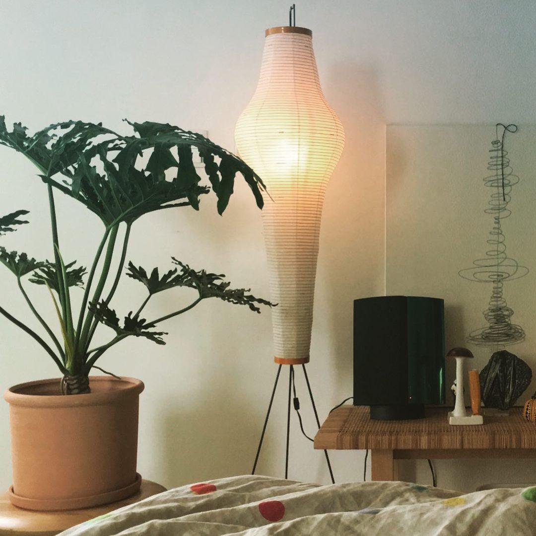 Rijstpapieren Vloerlamp met Tripod Frame