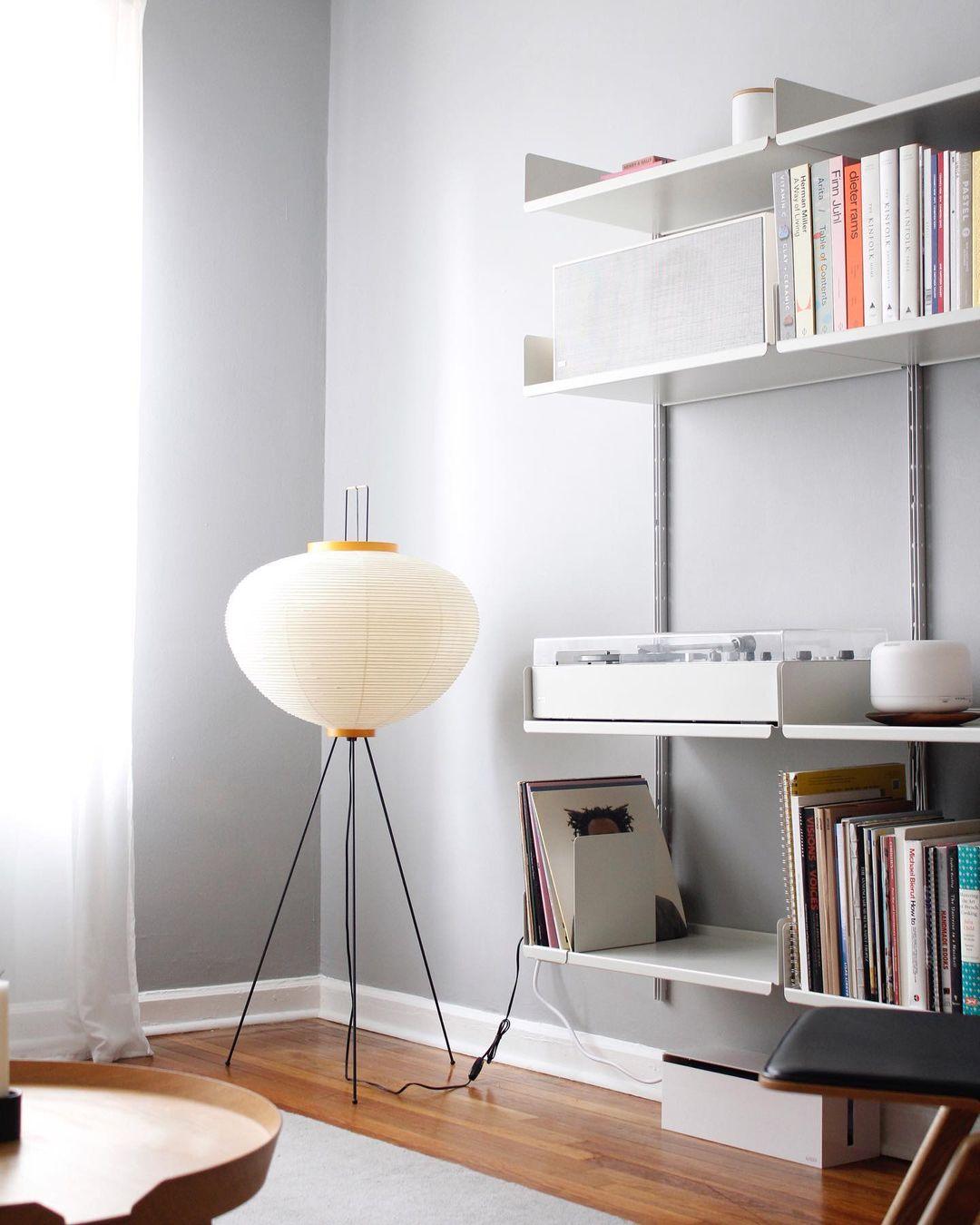 Rijstpapieren Vloerlamp met Tripod Frame