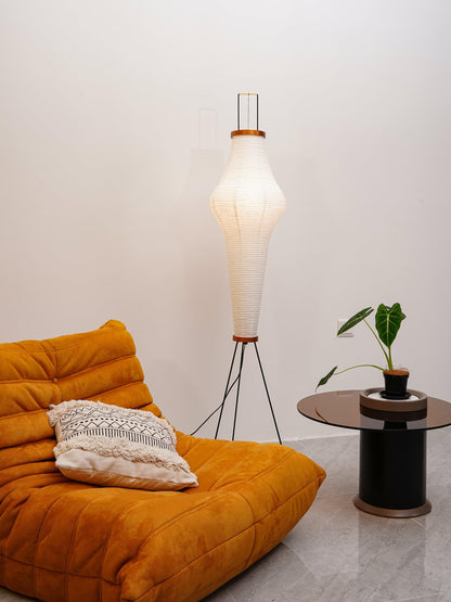 Rijstpapieren Vloerlamp met Tripod Frame